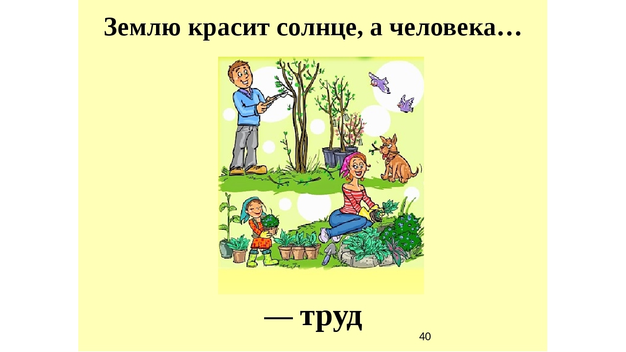 Пословица землю красит а человек: Пословица «Землю красит солнце, а человека труд»: значение, смысл