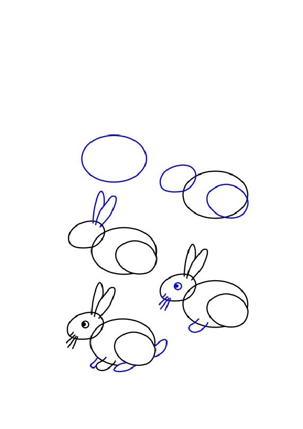 Рисуем зайца поэтапно с детьми: Как нарисовать зайца поэтапно 10 уроков