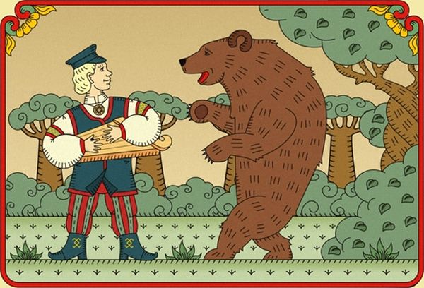 Рисунок медведь и мужик: Детские рисунки и картинки к сказке Мужик и медведь.