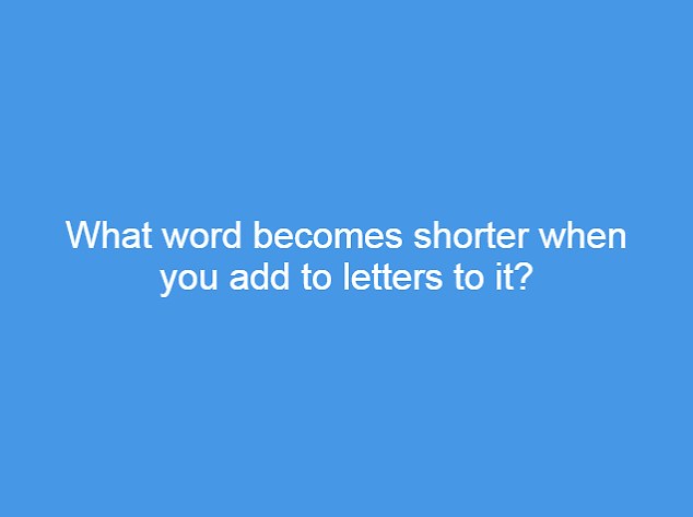 A: Short (you just add 