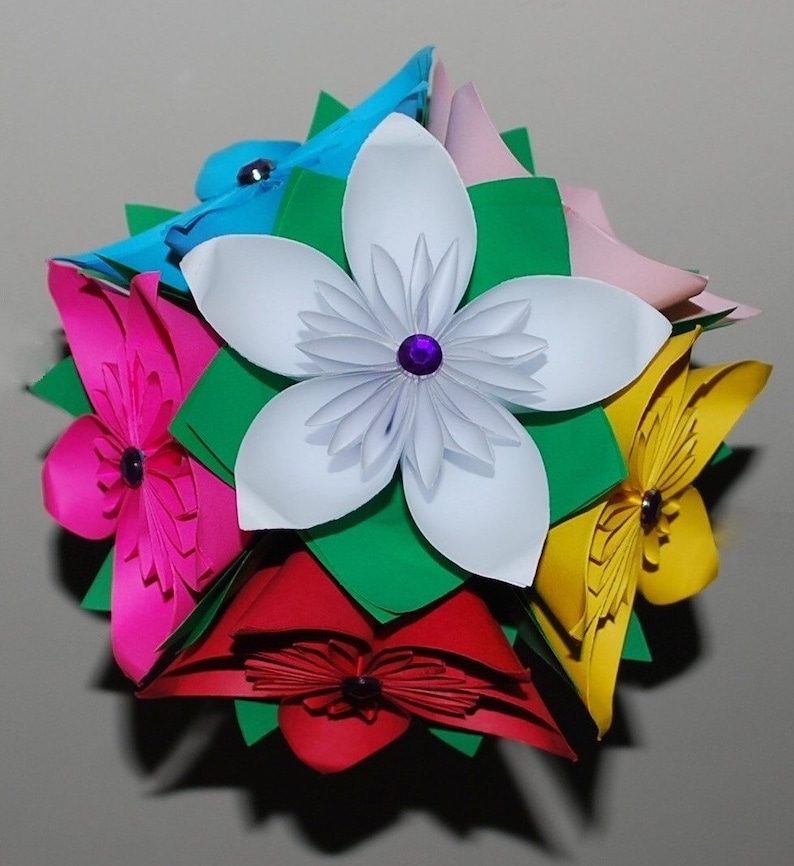 Объемные цветы из бумаги оригами: Цветы из бумаги своими руками: схемы и шаблоны