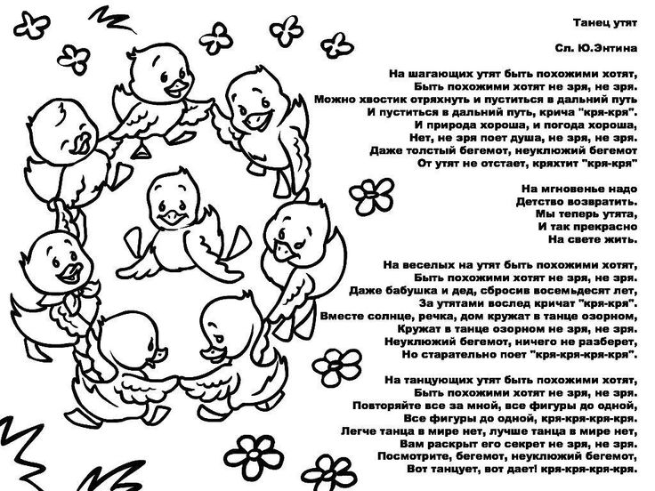 На танцующих утят песня текст: Текст песни Детская песня - Танец маленьких утят на сайте Rus-Songs.ru