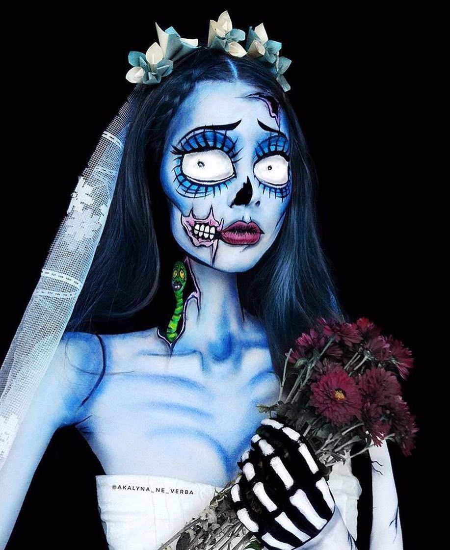 Макияж мертвой невесты на хэллоуин: Макияж мертвой невесты на Хэллоуин своими руками . | Булавочки