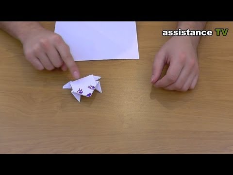 Прыгающая лягушка из бумаги / Оригами из бумаги