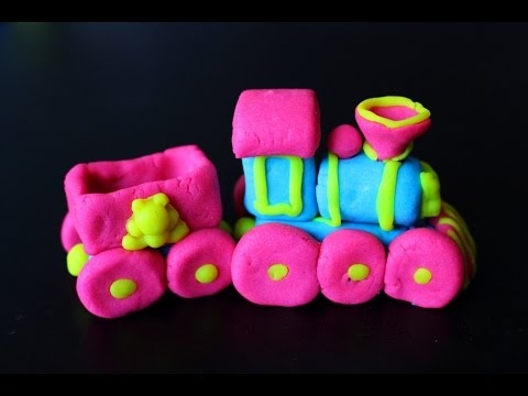 Поделки из пластилина плей до (Play-Doh): лепим паровозик. Поделки из цветного солёного теста