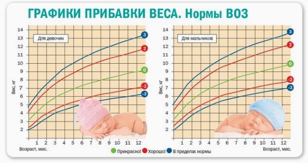 Рост и вес детей по месяцам: Прибавка веса у новорожденных по месяцам: таблица и нормы