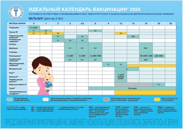 Календарь прививок для детей до 14 лет: Национальный календарь профилактических прививок - Центр общей врачебной практики