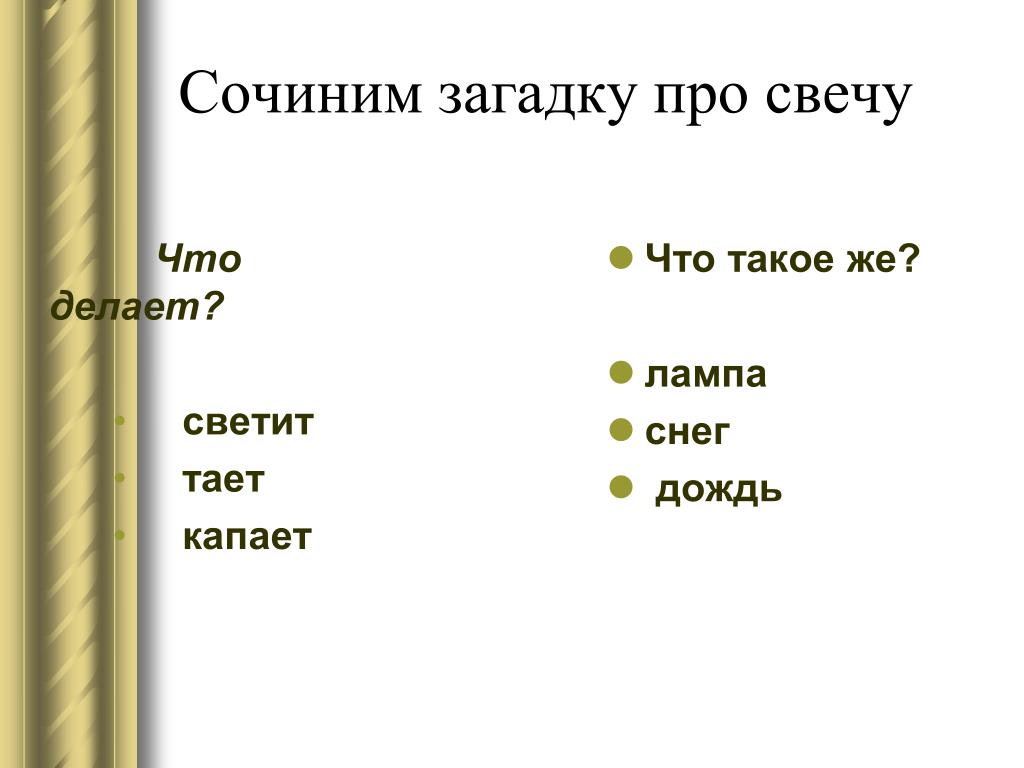 Загадка придумать самим 1 класс литературное чтение