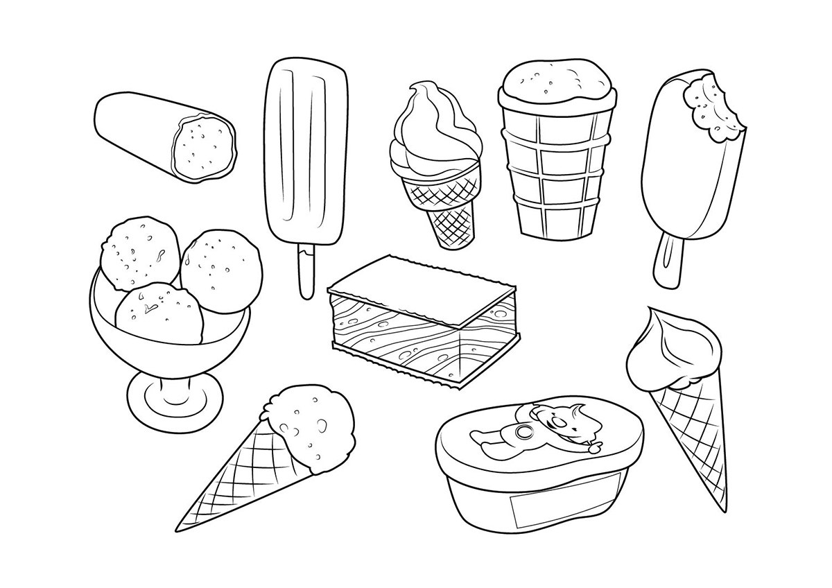 Раскраска продукты питания для дошкольников: Раскраска еда на тарелке и продукты. Распечатать картинки для детей.
