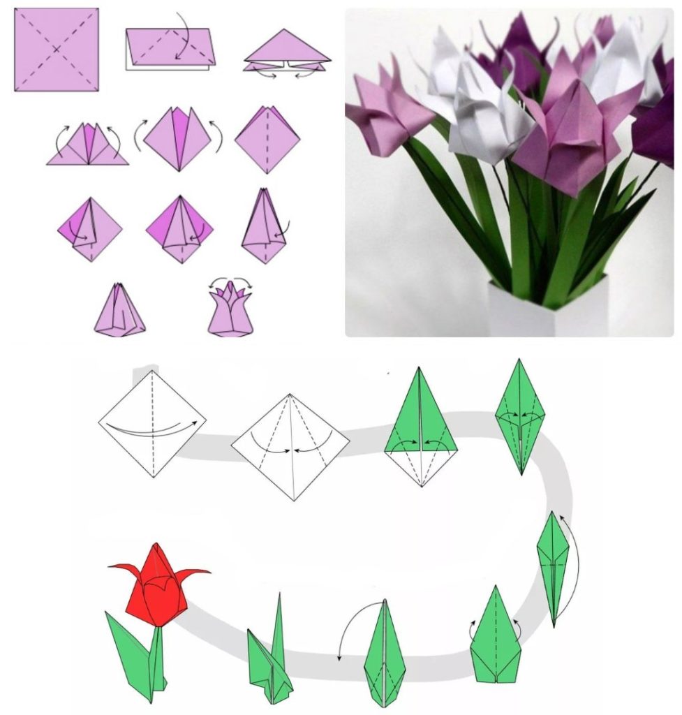 Оригами сделать цветок из бумаги: 10 легких схем, пошаговые фото и видео