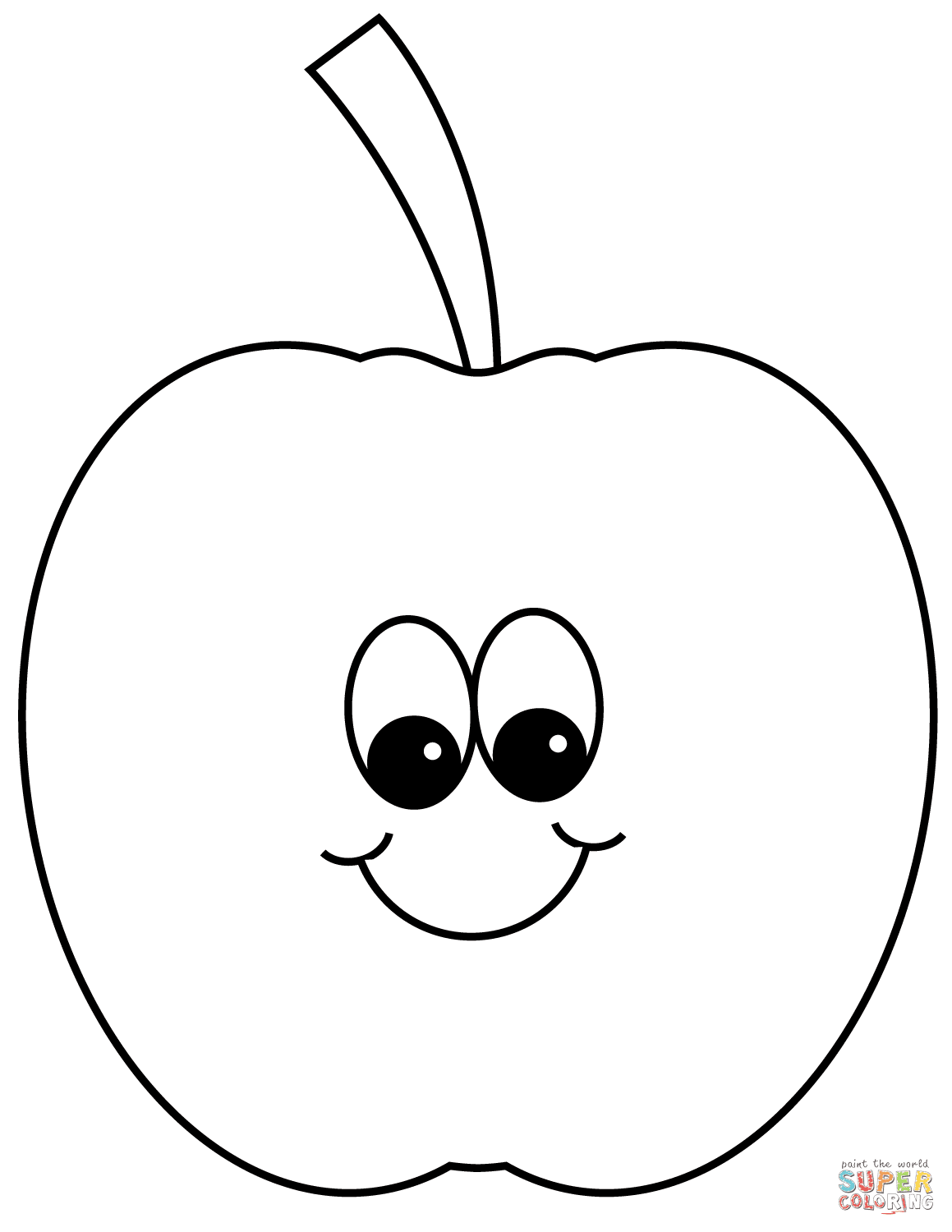 Яблуко розмальовка: Розмальовка Яблуко | Розмальовки для дітей друк онлайн