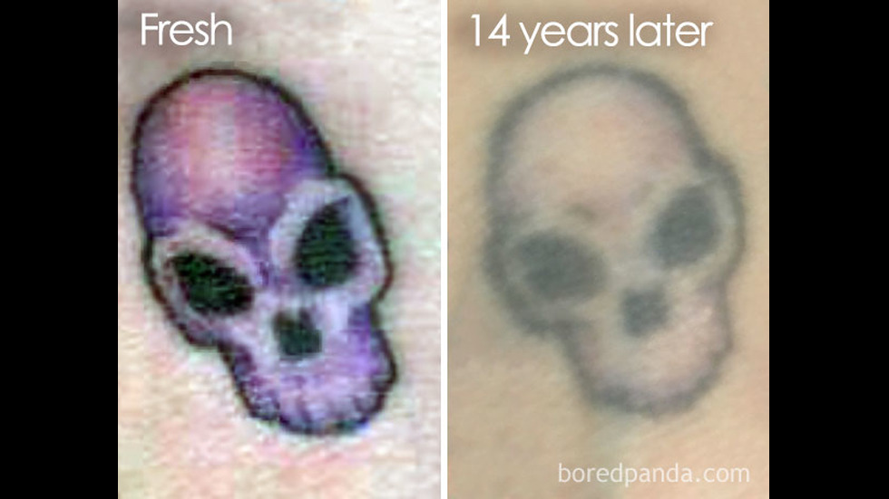 Как быстро выцветает тату: Почему выцветает татуировка? Выцветание татуировок