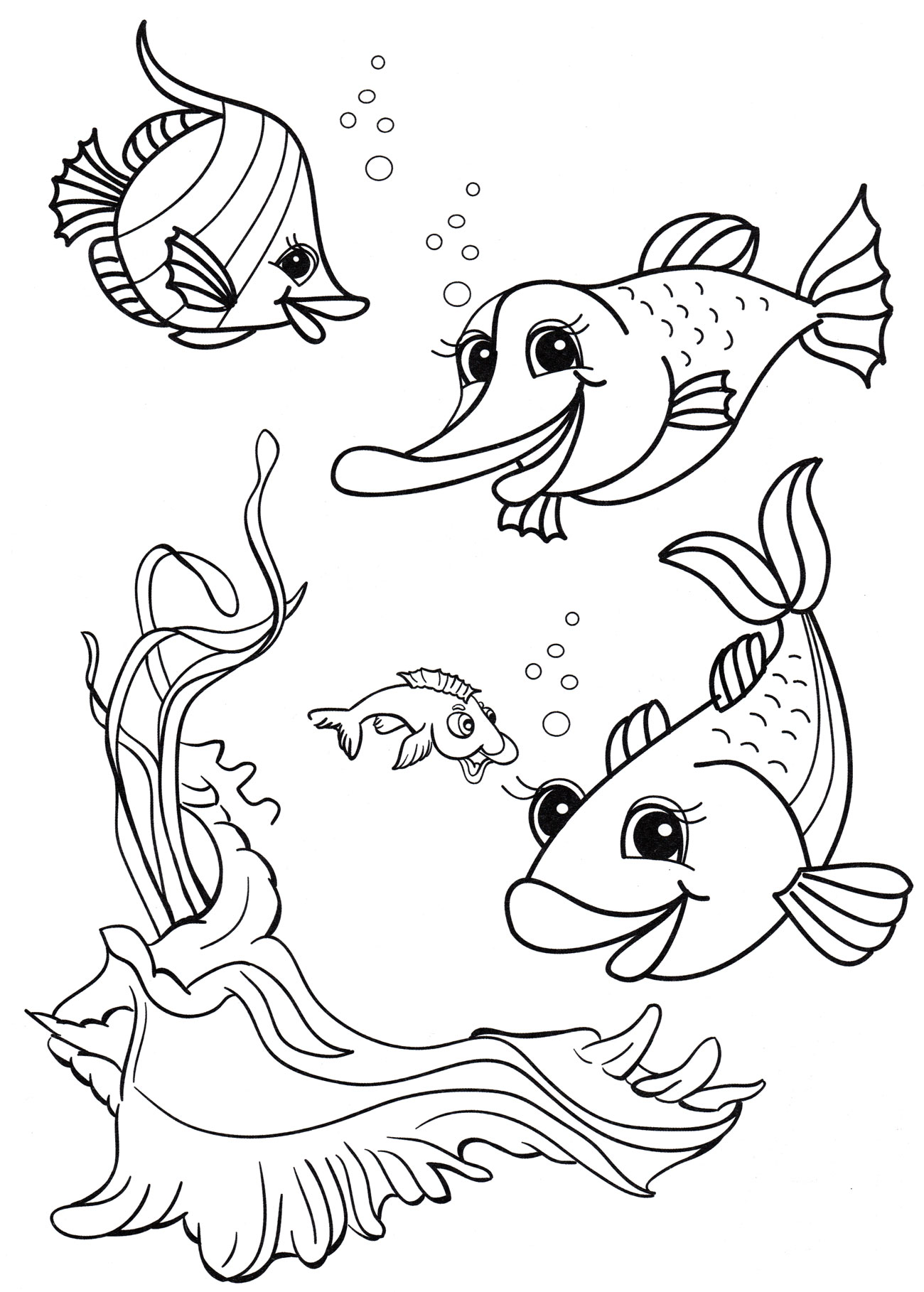 Рыбы распечатать раскраска: Раскраски Рыбы - распечатать в формате А4