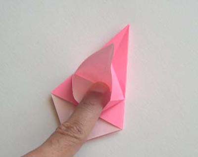 Origami Lily flower photo diagrams 11
