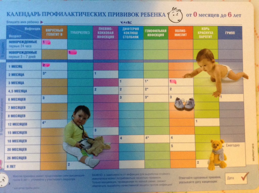 Календарь прививок в рф: Календарь прививок — Детский медицинский центр