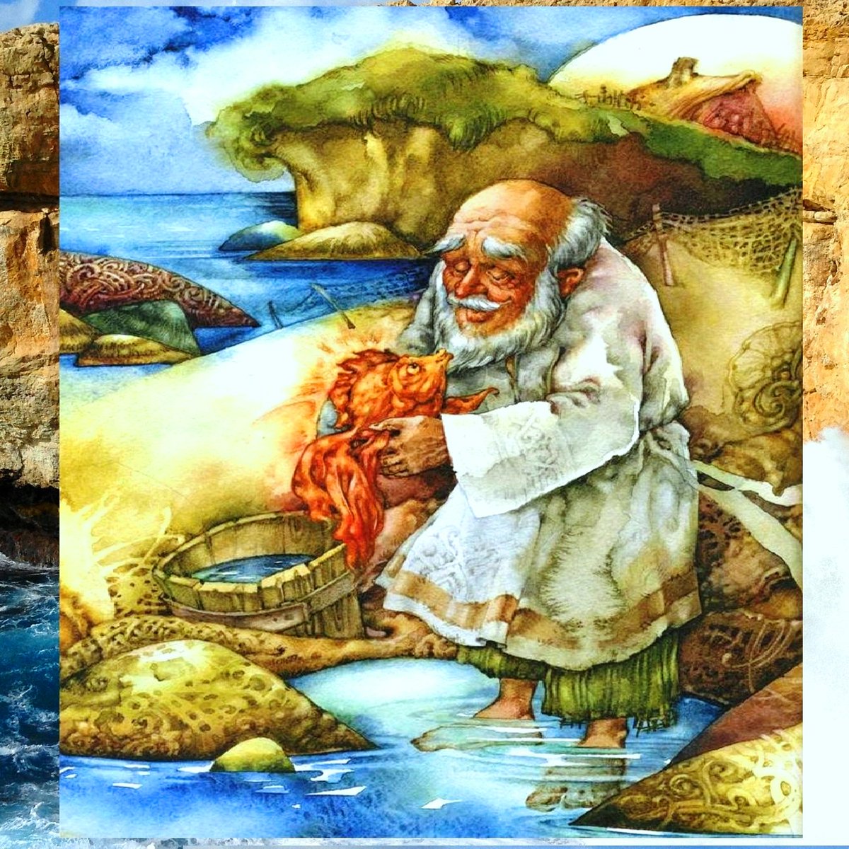 Сказке о рыбаке и рыбке: Сказка о рыбаке и рыбке: Читать о золотой рыбке Пушкина