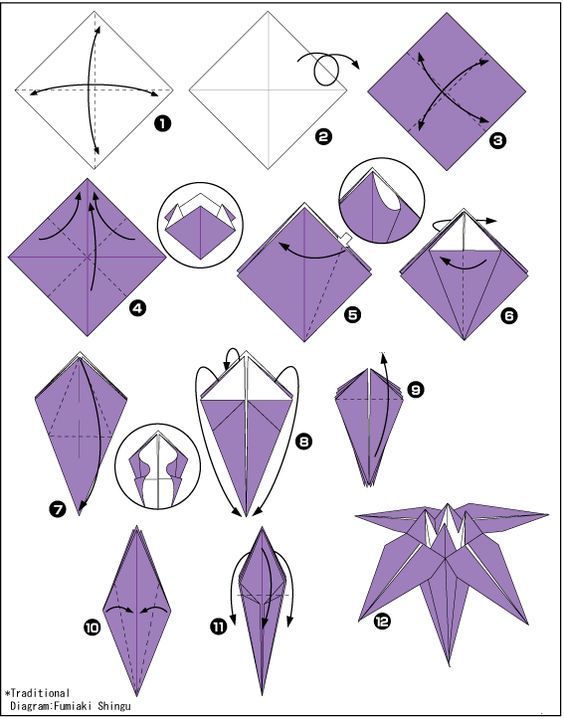 Оригами сделать цветок из бумаги: 10 легких схем, пошаговые фото и видео