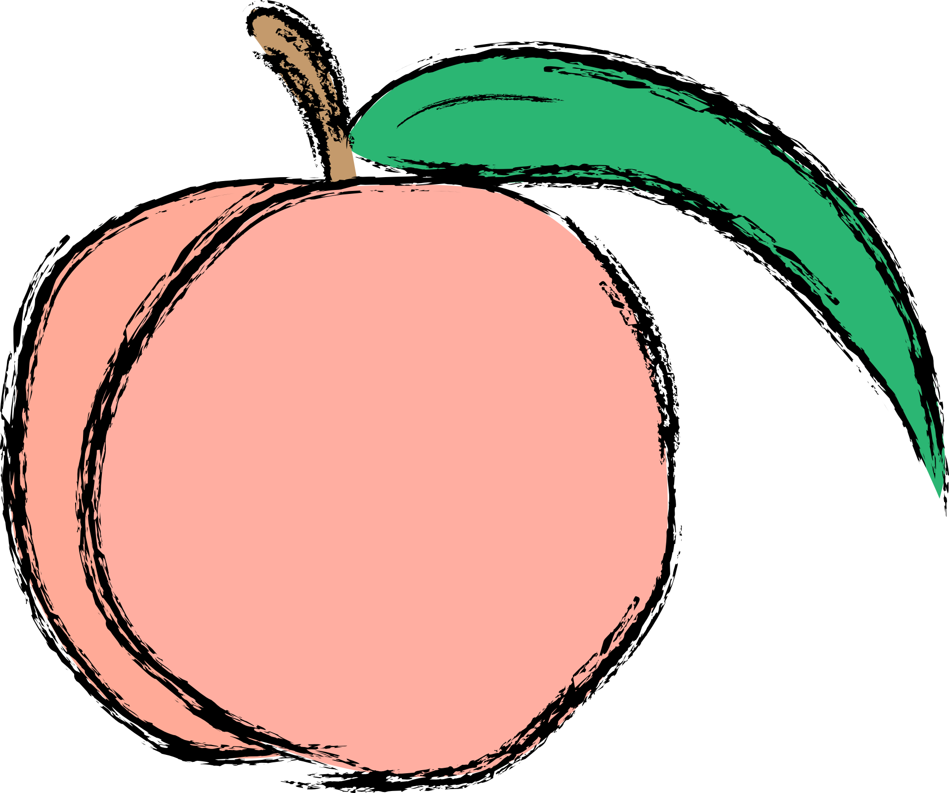 Персик рисунок для детей: Фрукты: как нарисовать персик