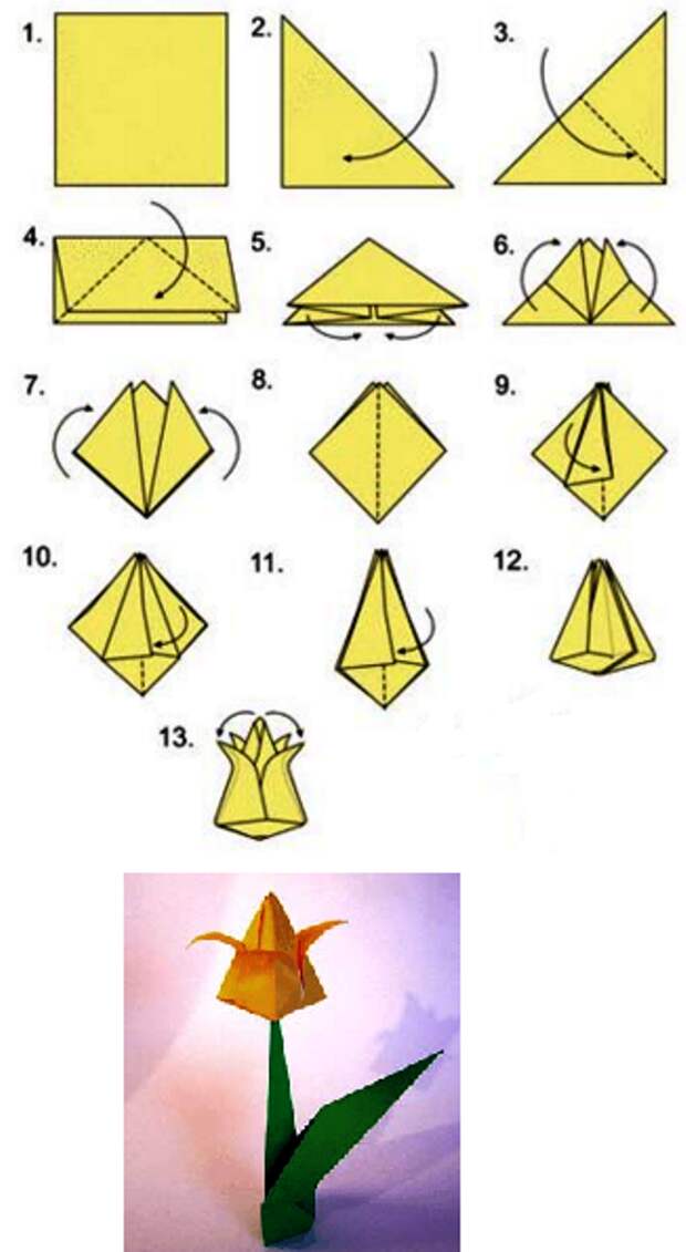 Оригами из бумаги для начинающих поэтапно цветы: Цветы из бумаги своими руками - больше 70 вариантов