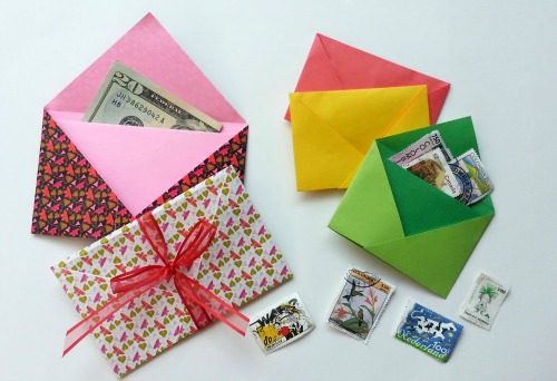 Простой конверт оригами мастер-класс