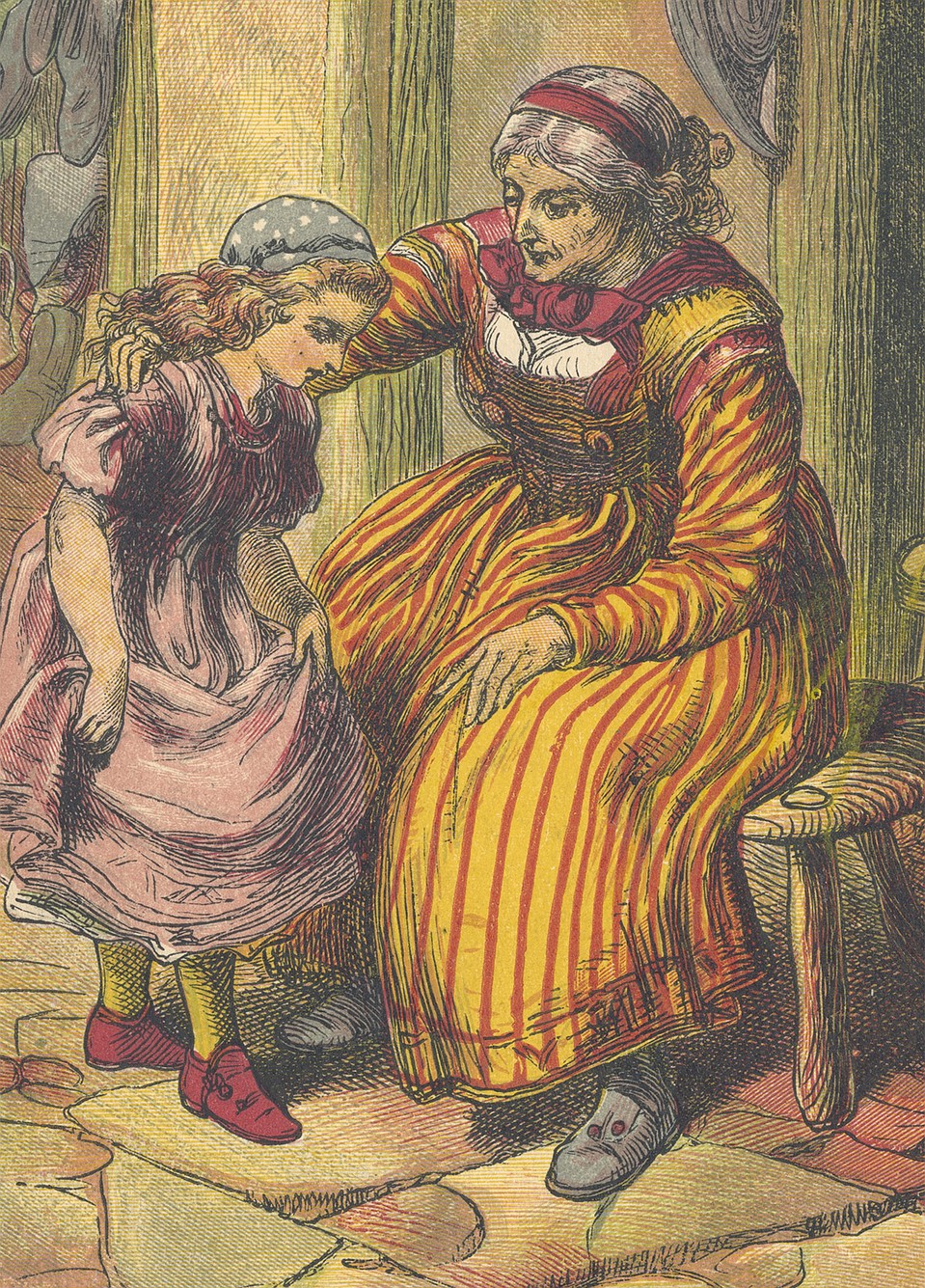 Иллюстрация к сказке "Красные башмачки" из книги 1879 года. Фото: GLOBAL LOOK PRESS