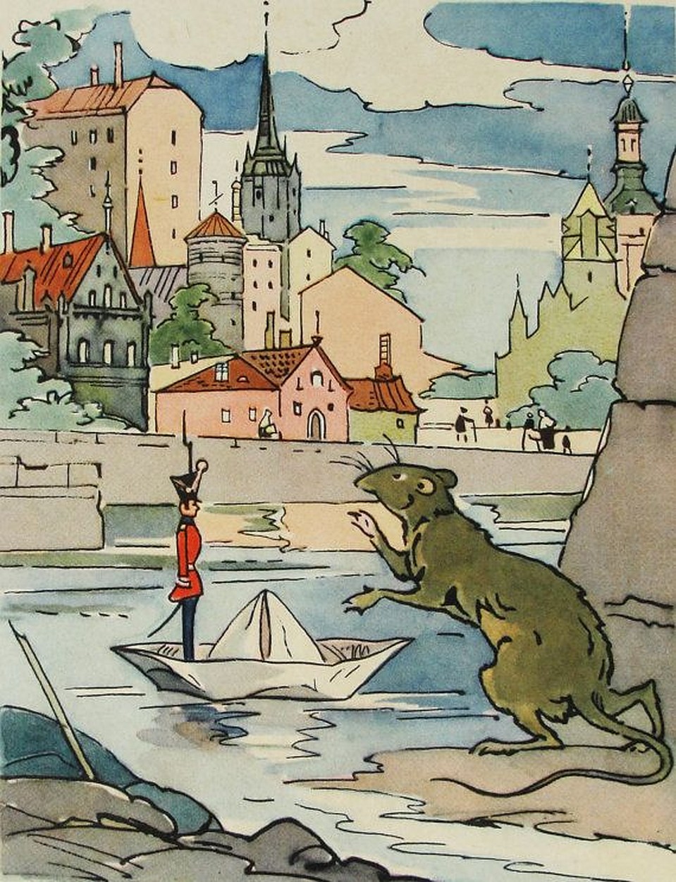Иллюстрация художника Валерия Алфеевского, 1963 год. 
