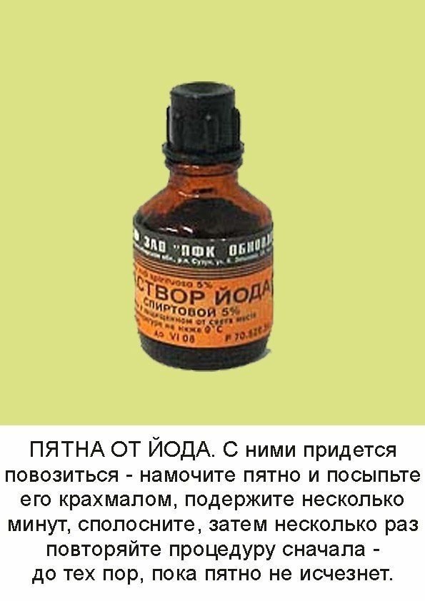 Чем можно отмыть йод: 15 способов и средств удаления пятен в домашних условиях