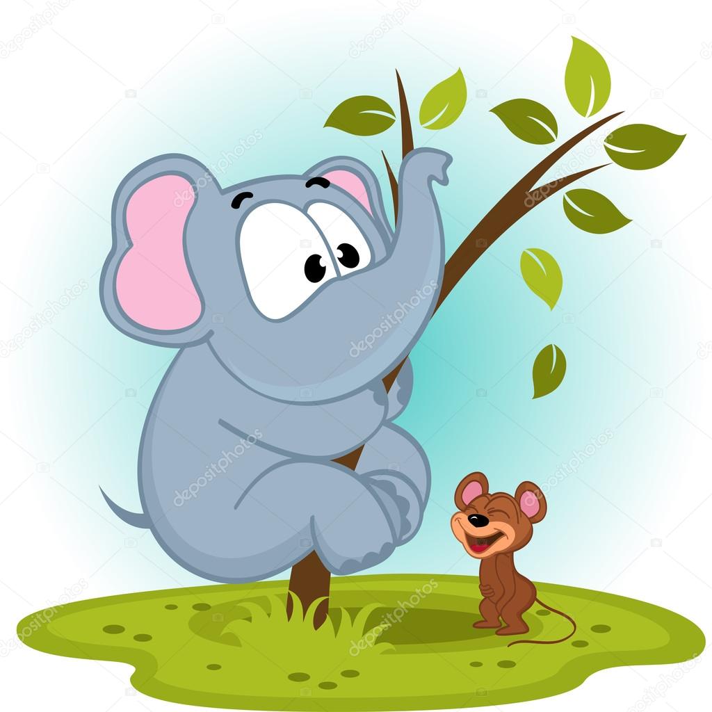 Слон и мышка: Анекдот: Слон и мышка идут по пустыне. Мышка: — Ну и…