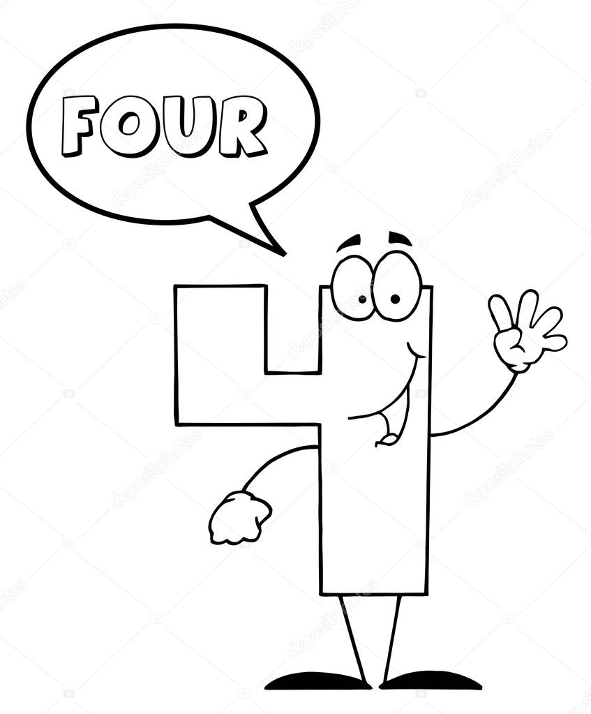 Цифра 4 в виде человека рисунок: Картинки цифра 4 (30 фото) • Прикольные картинки и позитив