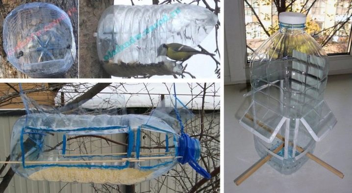 Как сделать кормушку для птиц из пятилитровой пластиковой бутылки?