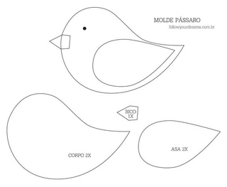 Шаблон птичка из фетра: Мастер-класс смотреть онлайн: Шьем елочные игрушки, снегирей из фетра