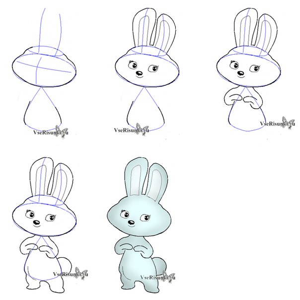 Заяц нарисовать карандашом: Как нарисовать зайца поэтапно 10 уроков