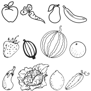 Раскраски для малышей фрукты и овощи: Раскраски овощи и фрукты - распечатать бесплатно