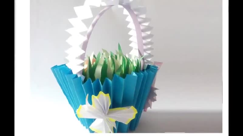 Как своими руками сделать корзину с цветами из бумаги: Корзинка с цветами из бумаги своими руками в подарок на 8 марта