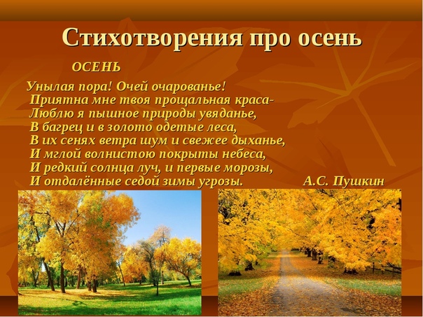 Стихи для детей про золотую осень: Золотая осень: стихи для детей в картинках. Осень на опушке краски разводила - стихотворение