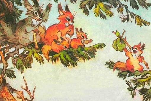 Мультик про белоносого бельчонка: Лесные путешественники, 1951 - Мультфильмы