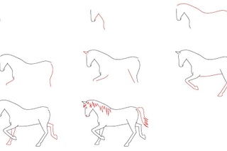 Лошадь рисунок для детей поэтапно: Как нарисовать лошадь карандашом поэтапно. Учим ребенка рисовать красивую лошадь :: SYL.ru