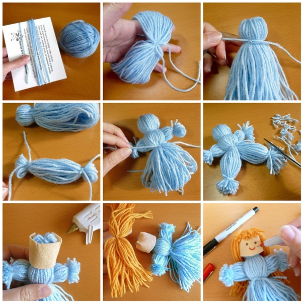Кукла из ниток своими руками для детей: Кукла из ниток своими руками: материалы и порядок работ