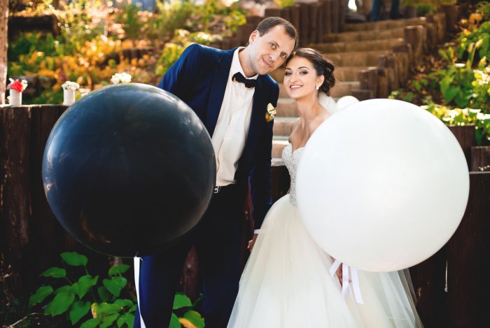 Свадебная фотосессия с шарами