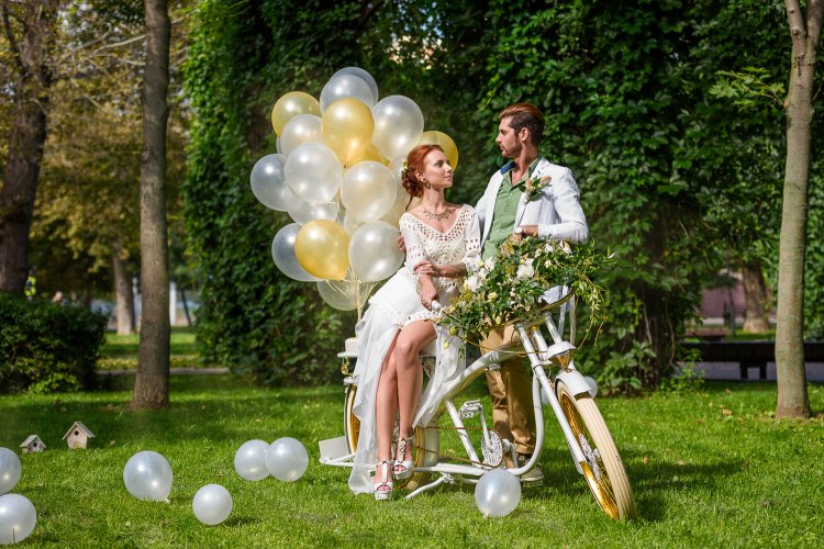 Свадебная фотосессия с шарами