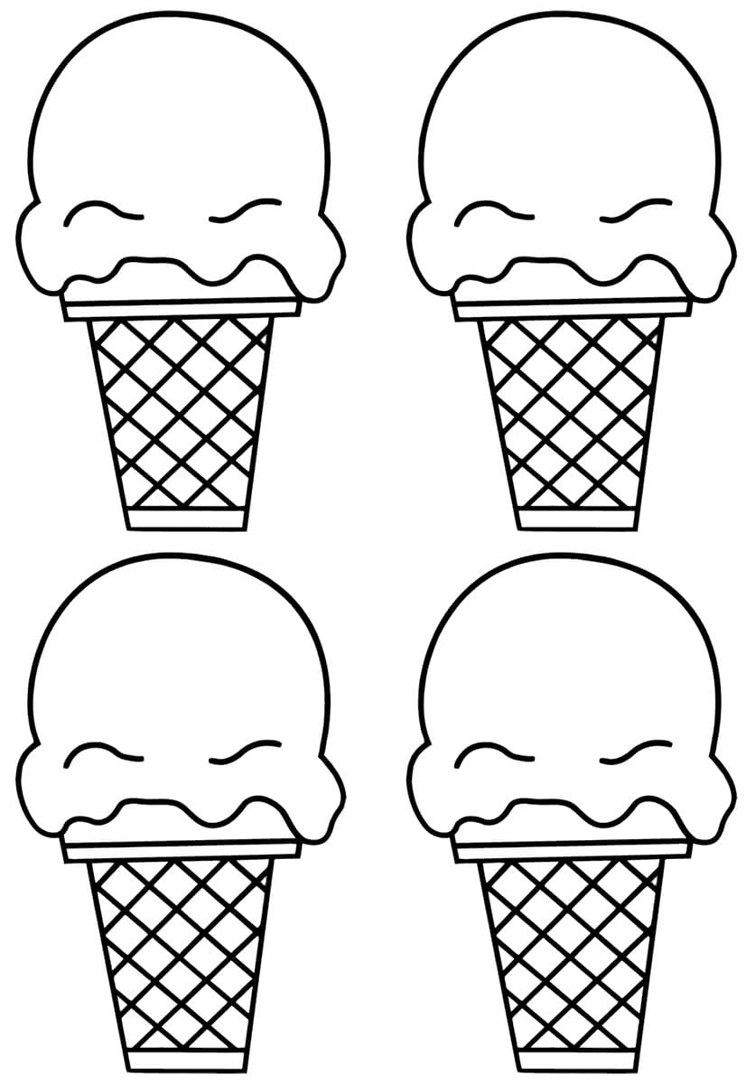 Раскраски распечатать мороженое: Раскраска Мороженое