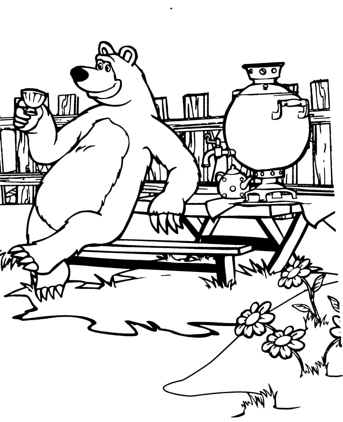 Раскраска для детей маша и медведь онлайн бесплатно: Раскраски Маша и медведь