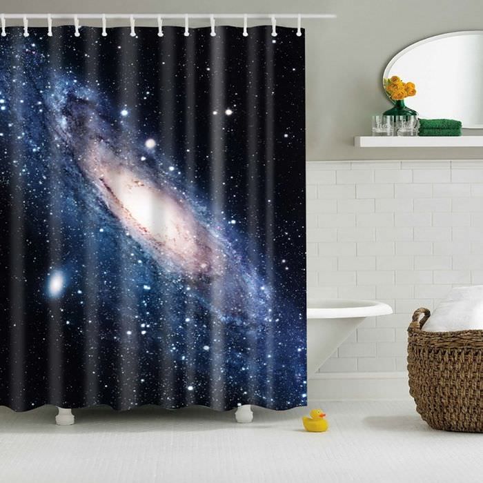 Интерьер ванной комнаты в космическом стиле