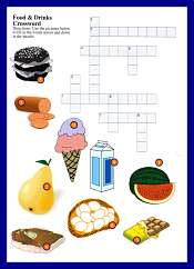 Foods and Drinks Crossword