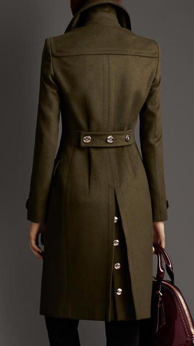 пальто в стиле милитари женское
