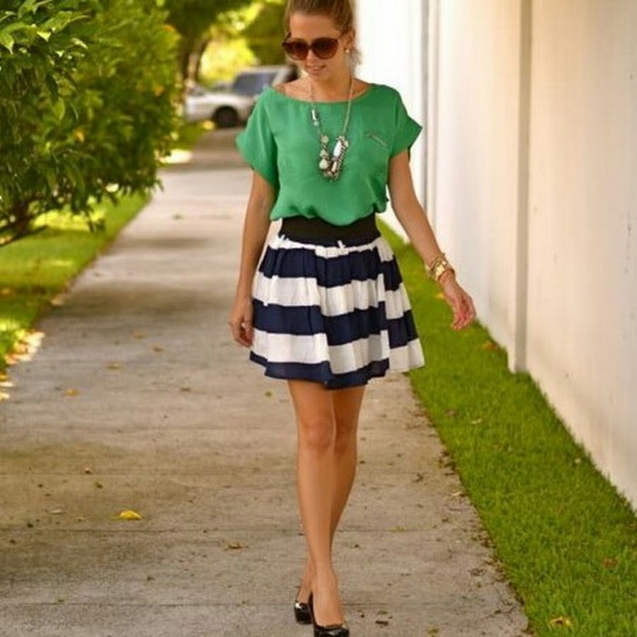 Юбка полосатая с чем носить: С чем носить юбку в полоску - фото